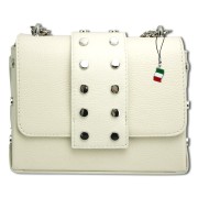 Florence Nieten Abendtasche Echtleder Damen beige OTF143C