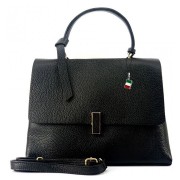 Florence Umhängetasche Damen Handtasche Echtleder schwarz OTF153S