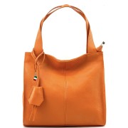 Florence Echtleder Hobo Bag Damen orange Schultertasche Umhängetasche OTF155O