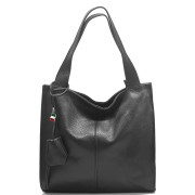 Florence Echtleder Hobo Bag Damen schwarz OTF155S
