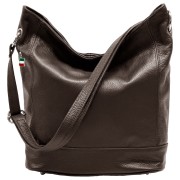 Florence Echtleder Hobo Bag Damen dunkelbraun OTF159N
