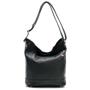 Florence Echtleder Hobo Bag Damen schwarz OTF159S
