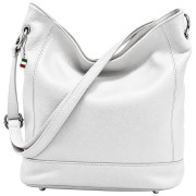 Florence Echtleder Hobo Bag Damen weiß OTF159W