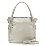 Florence Umhängetasche Damen Handtasche Echtleder hellgrau OTF160K