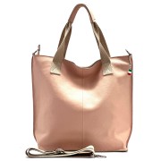 Florence Echtleder Damen rosa Shopper OTF161A
