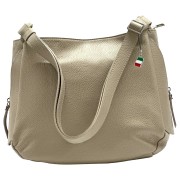 Florence Damen Umhängetasche Leder Tasche helltaupe OTF182I2