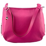 Florence Damen Umhängetasche Leder Tasche fuchsia OTF182P4