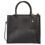 Florence Damen Handtasche Leder Tasche schwarz OTF183S1