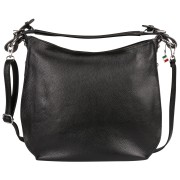 Florence Damen Schultertasche Leder Tasche schwarz OTF187S1