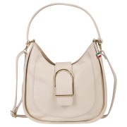 Florence Damen Schultertasche Leder Tasche beige OTF188I2