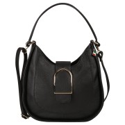 Florence Damen Schultertasche Leder Tasche schwarz OTF188S1
