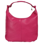 Florence Damen Schultertasche Hobo Bag Leder Tasche fuchsia OTF190P4