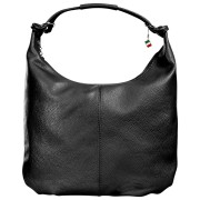 Florence Damen Schultertasche HoboBag Leder Tasche schwarz OTF190S1