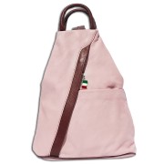 Florence Rucksack Schultertasche Echtleder rosa Damen Rucksacktasche OTF604A