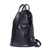 Florence Rucksack Echtleder schwarz Damen Rucksacktasche OTF604S