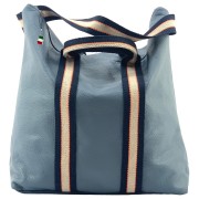 Florence Rucksack Damen Daypack Echtleder hellblau OTF609H