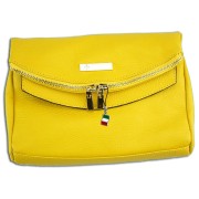 Florence 2in1 Damen Clutch echtes Leder Tasche gelb OTF803Y
