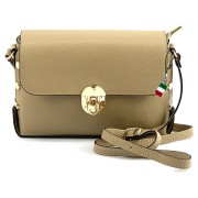 Florence Umhängetasche Damen Tasche Schultertasche Echtleder taupe OTF808C