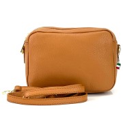 Florence Umhängetasche Damen Tasche Schultertasche Echtleder hellbraun OTF809C