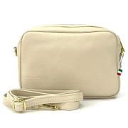 Florence Umhängetasche Damen Tasche Schultertasche Echtleder beige OTF809I