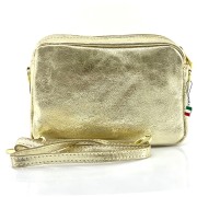 Florence Umhängetasche Damen Tasche Schultertasche Echtleder gold OTF809Z