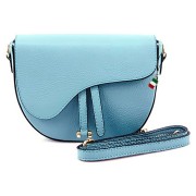 Florence Damen Satteltasche Echtleder hellblau OTF810H