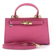 Florence Umhängetasche Damen Handtasche Echtleder fuchsia OTF812P