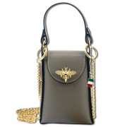 Florence Biene Damen Handtasche Echtleder grau OTF813K