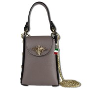 Florence Biene Damen Handtasche Echtleder dunkeltaupe OTF813N