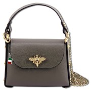 Florence Biene Damen Handtasche Echtleder grau OTF817K