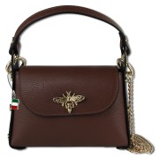 Florence Biene Damen Handtasche Echtleder dunkelbraun OTF817N