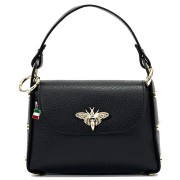 Florence Biene Damen Handtasche Echtleder schwarz OTF817S