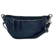 Florence Echtleder Gürteltasche extra groß Damen blau Bauchtasche Jugend OTF820B