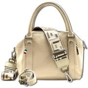 Florence Umhängetasche Citytasche Echtleder Damen beige OTF822I