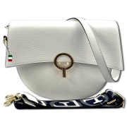 Florence Satteltasche Echtleder Damen weiß OTF824W