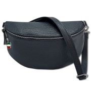 Florence Echtleder Bauchtasche groß Damen blau Jugend OTF825B