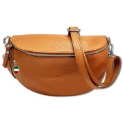 Florence Echtleder Bauchtasche groß Damen braun/tan Jugend OTF825C
