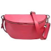 Florence Echtleder Bauchtasche groß Damen rot Jugend OTF825E