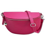 Florence Echtleder Bauchtasche groß Damen fuchsia Jugend OTF825P