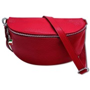 Florence Echtleder Bauchtasche groß Damen rot Jugend OTF825R
