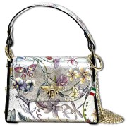 Florence Biene Damen Echtledertasche farbig silber metallic OTF832JF