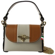 Florence Biene Damen Handtasche Echtleder beige/braun OTF833IC