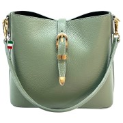 Florence Damen Schultertasche Leder Tasche salbeigrün OTF839L1
