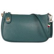 Florence Damen Schultertasche Echtleder petrolblau OTF842T6