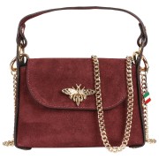 Florence Biene Damen Handtasche Wildleder bordeauxrot OTF844D5