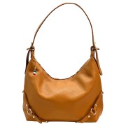 Florence Damen Schultertasche Echtleder Tasche tan hellbraun OTF858C5