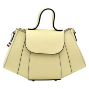 Florence Damen Schultertasche Echtleder Tasche hellgelb OTF863Y3