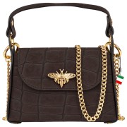 Florence Biene Damen Handtasche Wildleder dunkelbraun OTF887N6