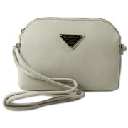 Jennifer Jones Abendtasche Kunstleder hellgrau Handtasche OTJ144K