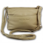 Jennifer Jones Tasche Leder beige kleine Echtleder Damenhandtasche OTJ1460C